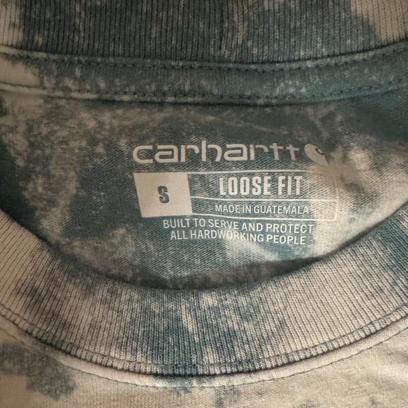 Carhartt Tourmaline Heather Bleach Tie Dye T-shirt Small New - Picture 3 of 3